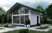 Каркасный дом с панорамным остеклением 6,0х6,0-57 м²