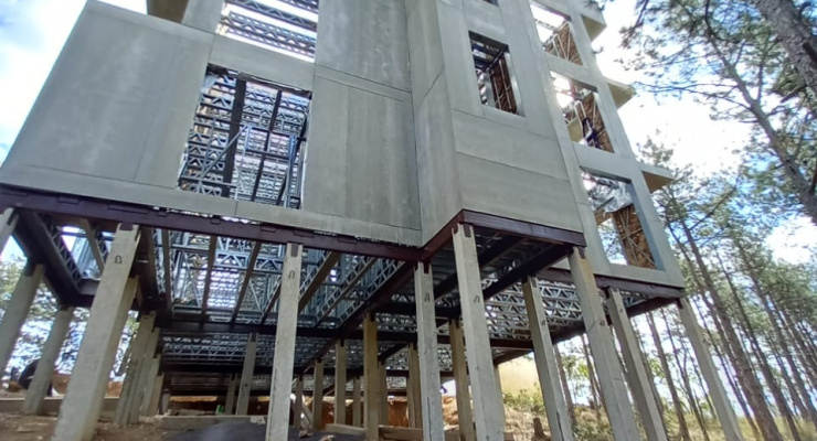 Трёхэтажная гостиница из ЛСТК: 420м²